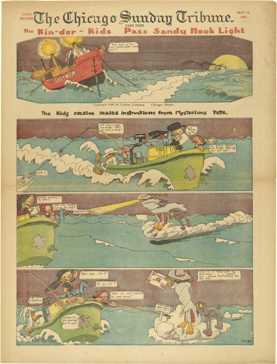 The Kin-der-Kids Pass Sandy Hook Light from The Chicago Sunday Tribune moma.org/collection/wor…