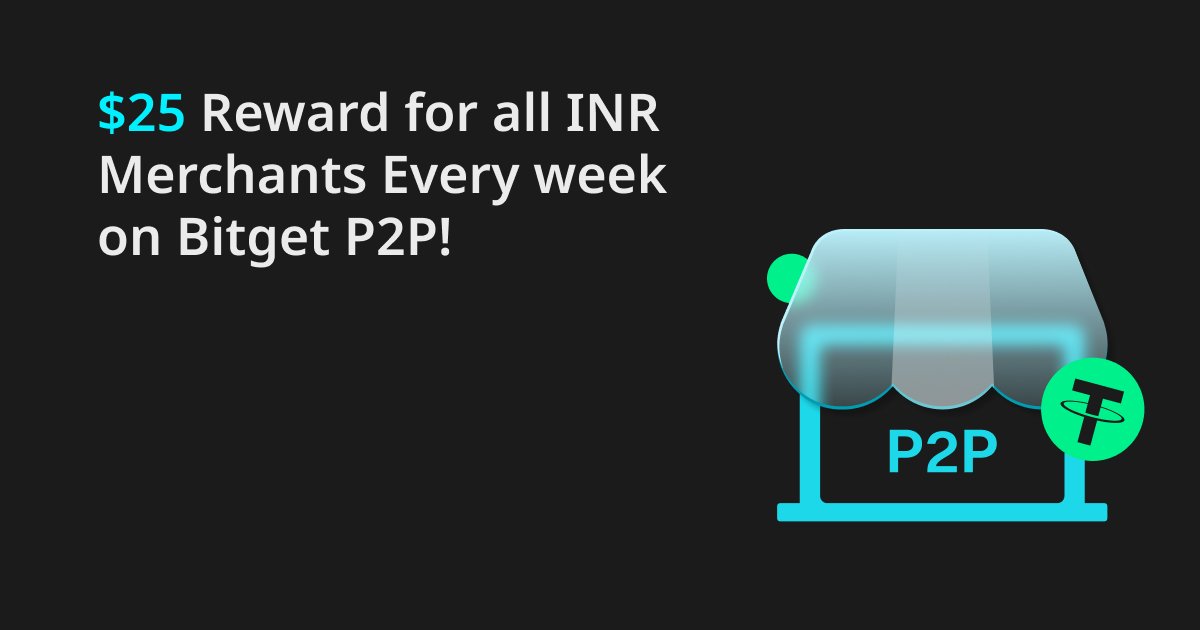 BitgetIndia's tweet photo. 🔥Exclusive offer for all INR Merchants on #Bitget P2P!

Get $25 Reward as an INR Merchants Every week

Download the app now
https://t.co/czUF7JSCYQ https://t.co/tK6TNLAKP4