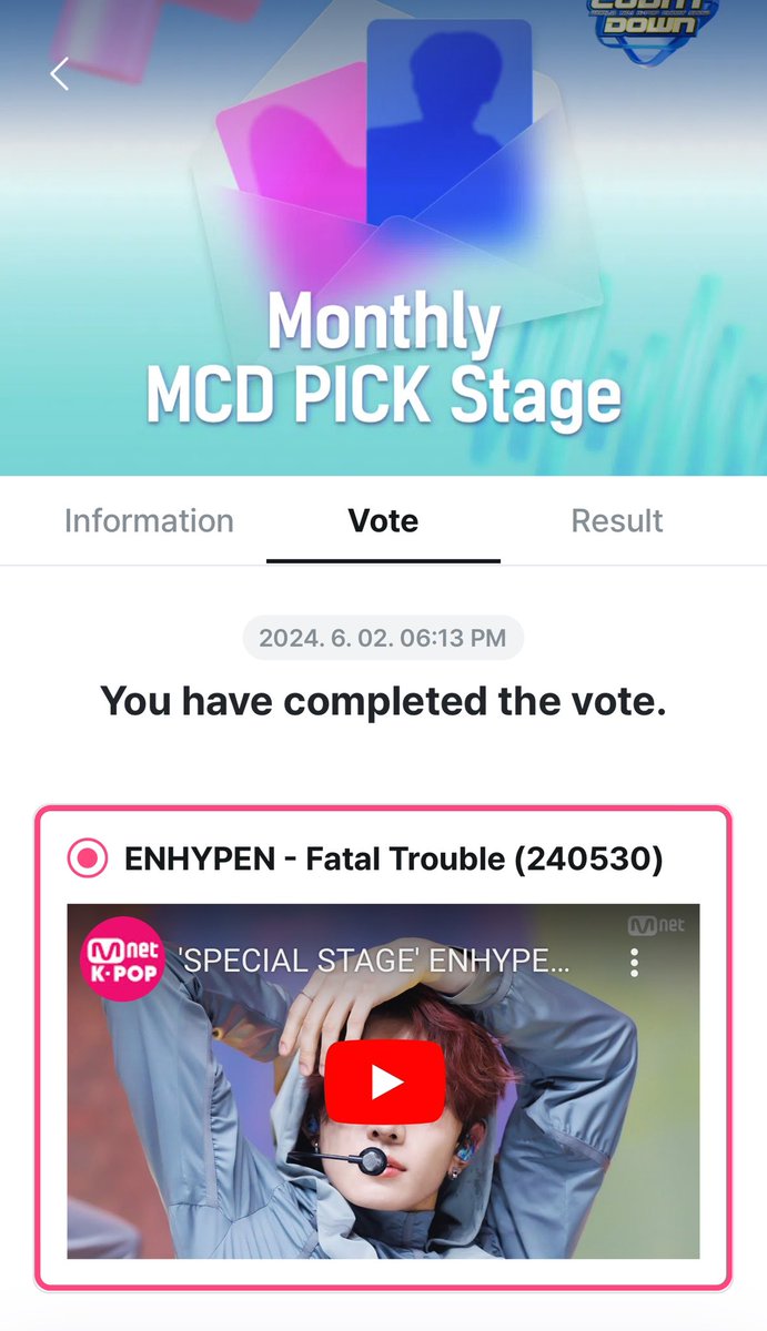 enhypenupdates's tweet photo. ENGENEs! Today is the last day of voting for Monthly MCD PICK Stage. We can’t see the results as the voting is ongoing, so don’t be complacent! Keep voting for ENHYPEN and let’s give them a trophy for ‘Fatal Trouble’! 🏆

Drop your voting proofs below. 🔻

🗳️: One vote per account and device a day
🔗: https://t.co/kAEUXNj3Uy

Voting ends on June 2, 11:59PM KST.

@ENHYPEN_members @ENHYPEN #ENHYPEN #엔하이픈 #MEMORABILIA #FatalTrouble