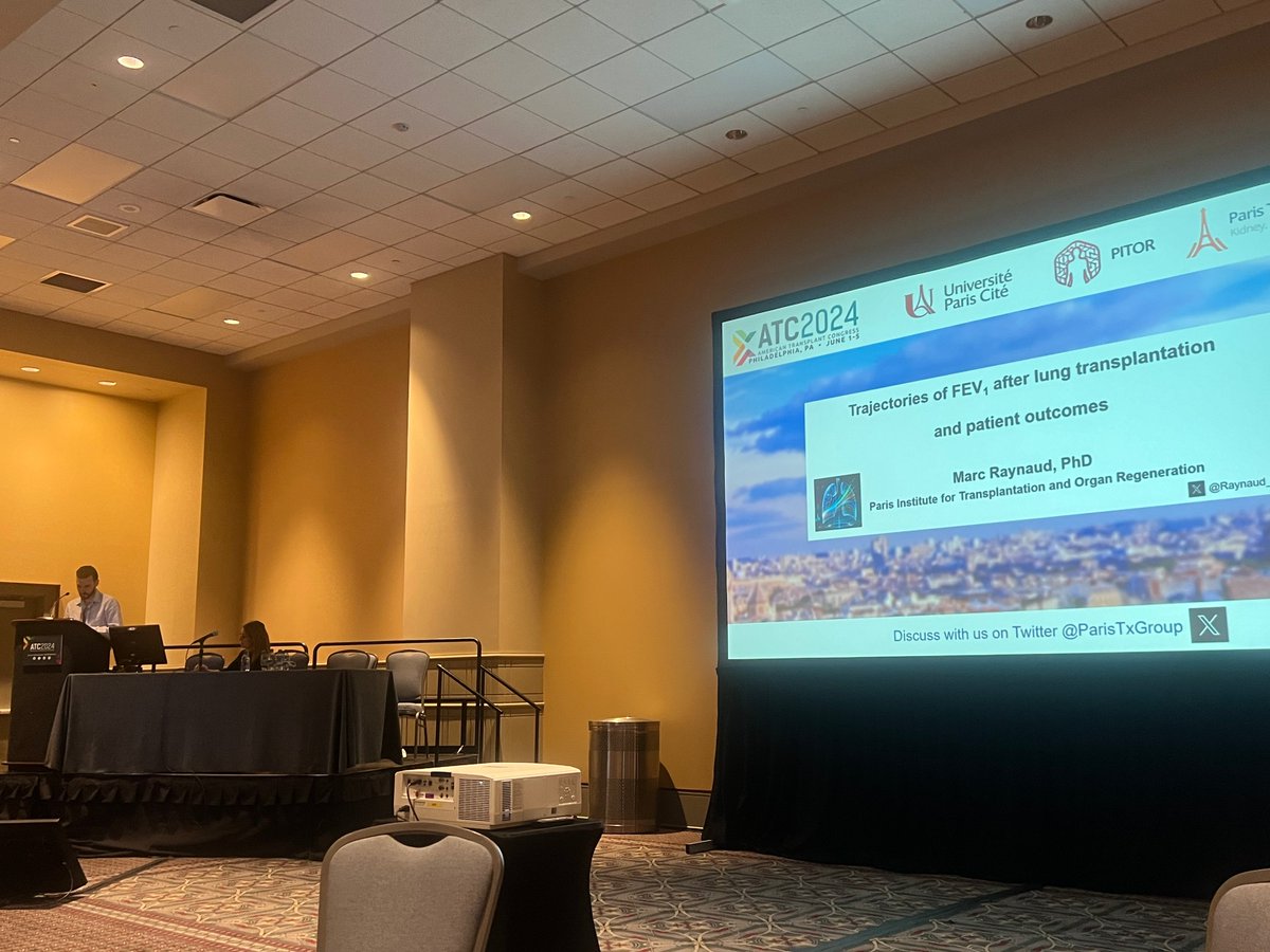 Marta Sablik (@martasablik) on Twitter photo Had the great pleasure to present in the same session as <a href="/Raynaud_Maths/">Marc Raynaud 🇫🇷</a> yesterday, with an unprecedented cohort of >2000 lung transplant recipients, he is identifying distinct lung trajectories that will improve risk stratification of patients. 🌟
<a href="/ATCMeeting/">AmericanTransplantCongress</a> <a href="/ParisTxGroup/">Paris Transplant Group</a> Had the great pleasure to present in the same session as <a href="/Raynaud_Maths/">Marc Raynaud 🇫🇷</a> yesterday, with an unprecedented cohort of >2000 lung transplant recipients, he is identifying distinct lung trajectories that will improve risk stratification of patients. 🌟
<a href="/ATCMeeting/">AmericanTransplantCongress</a> <a href="/ParisTxGroup/">Paris Transplant Group</a>