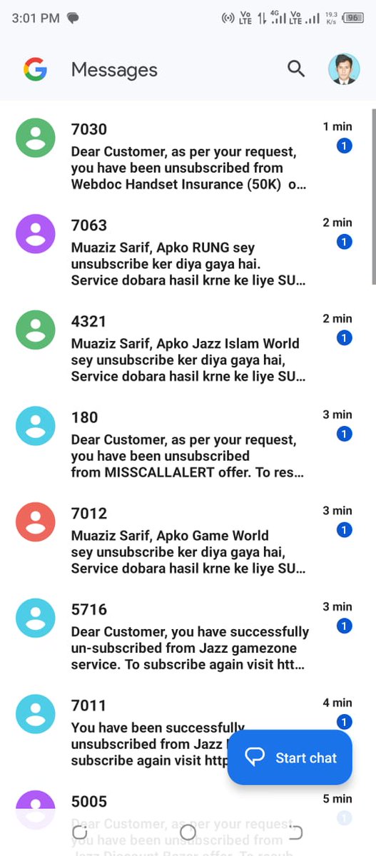 وہ تمام لوگ جو جاز کی سم استعمال کرتے ہیں ان سے گزارش ہے کہ وہ *6611 # (star6611Hash) ملا کر یہ معلوم کر لیں کہ ان کے نمبر پر کتنے خفیہ پیکجز جاز نیٹورک نے لگا رکھے ہیں ۔ آپ نے 3 ملا کر یہ سارے پیکجز ون بائی ون ختم کرنے ہیں۔ شکریہ ۔
#jazz