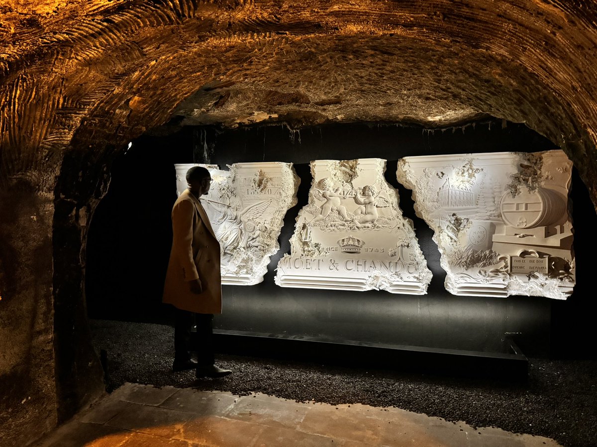 mtani_bespoke's tweet photo. Got a chance to see this masterpiece by @DanielArsham , in the historic Galerie Impériale, at the heart of Epernay cellars, Moët &amp; Chandon legacy. A creative gesture that pays tribute to Collection Impériale, Creation No. 1. https://t.co/Ki09XRukZm