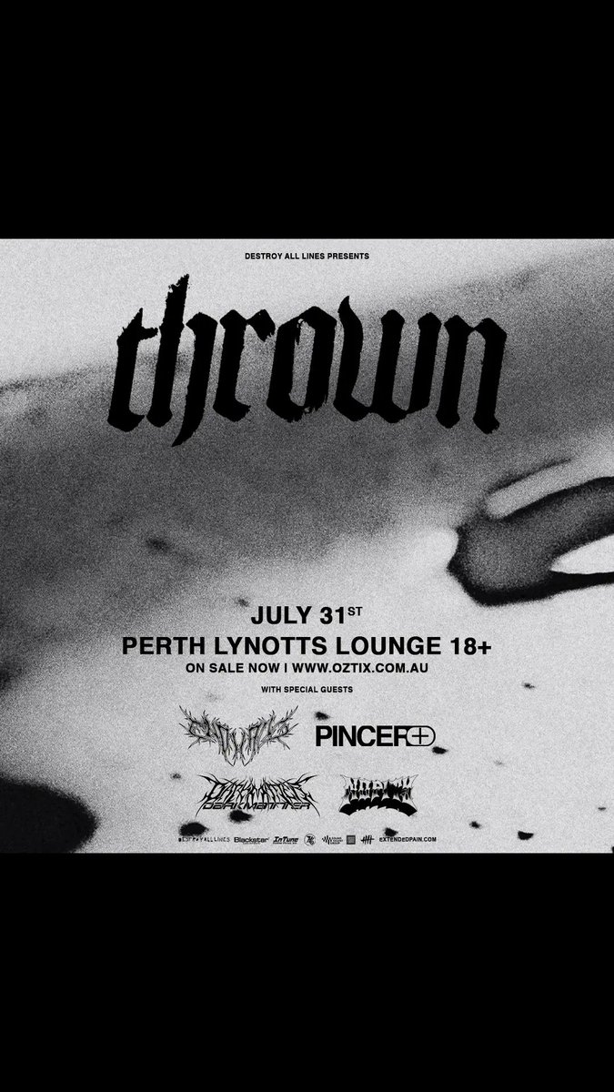 darkmatterstat's tweet image. Welcoming heavy hitters thrown to P-City alongside End It All Pincer+ &amp;amp; no pity hc⛓️⛓️⛓️

See you at Lynott's Lounge on July 31st  tickets.oztix.com.au/outlet/event/3…