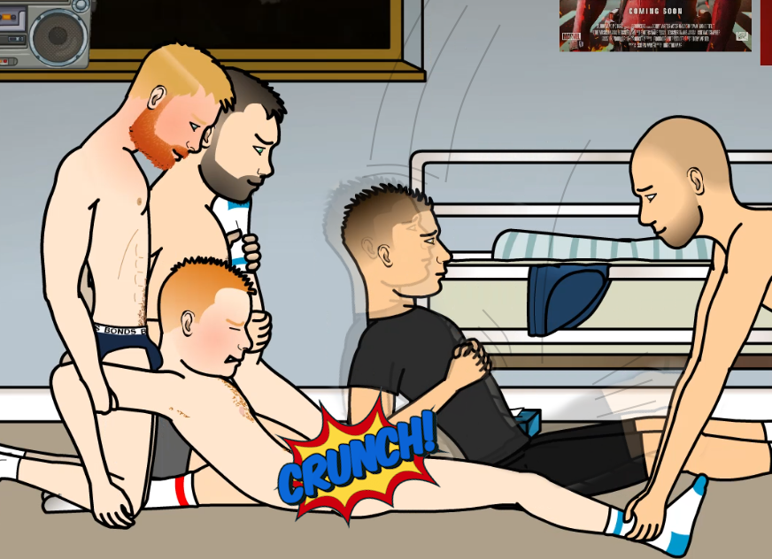 Poor <a href="/NutCrunchedDan/">Daniel @ NutCrunchers</a>'s balls must be absolutely f**ked after the beating they took from me and Raj yesterday! That's gotta be the most brutal (and awesome) nut-crunching I've delivered in a LONG time! Gonna have to use the "elbow drop" more often!😈Thanks to the lads for helping!