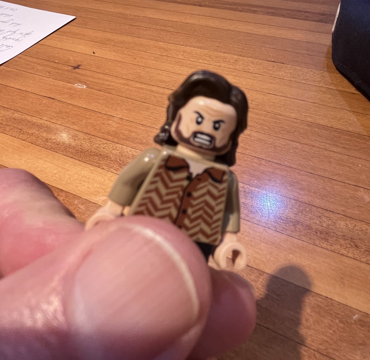 Badham's tweet image. Found @porksmith in my kids Lego today