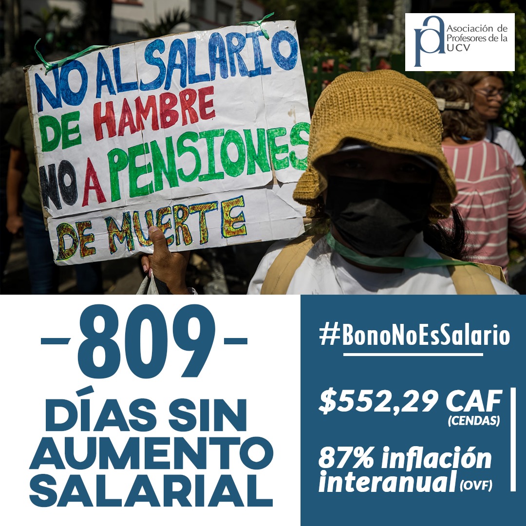 APUCV's tweet photo. #UCV #Profesores #Venezuela #SalariosDignosYa #BonoNoEsSalario https://t.co/8dZcarghpv