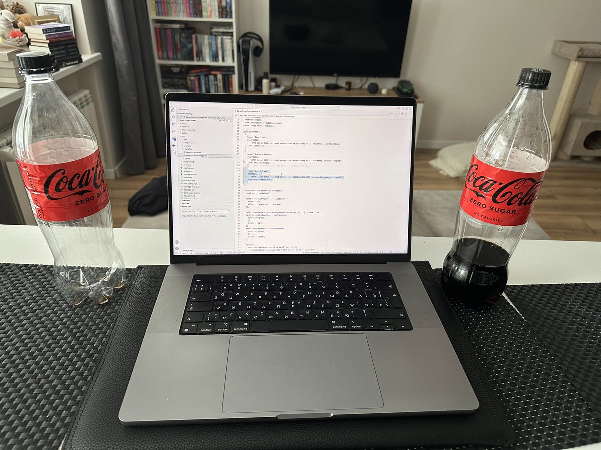 bohdanbasov's tweet image. Fueling my coding sessions with endless Cola! 😅 Who else is addicted to this stuff while grinding away at their projects? Share your guilty pleasures! 🥤 #CodingFuel #buildinpublic