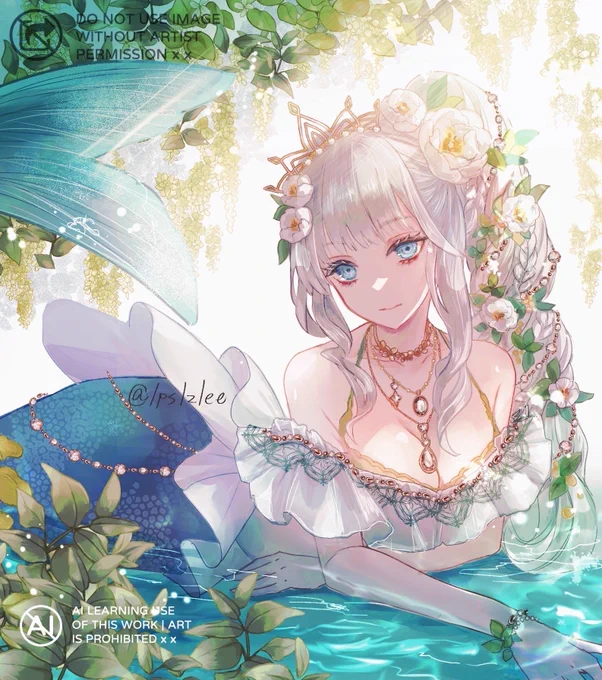 【創作】新緑の人魚姫#創作 #OC 