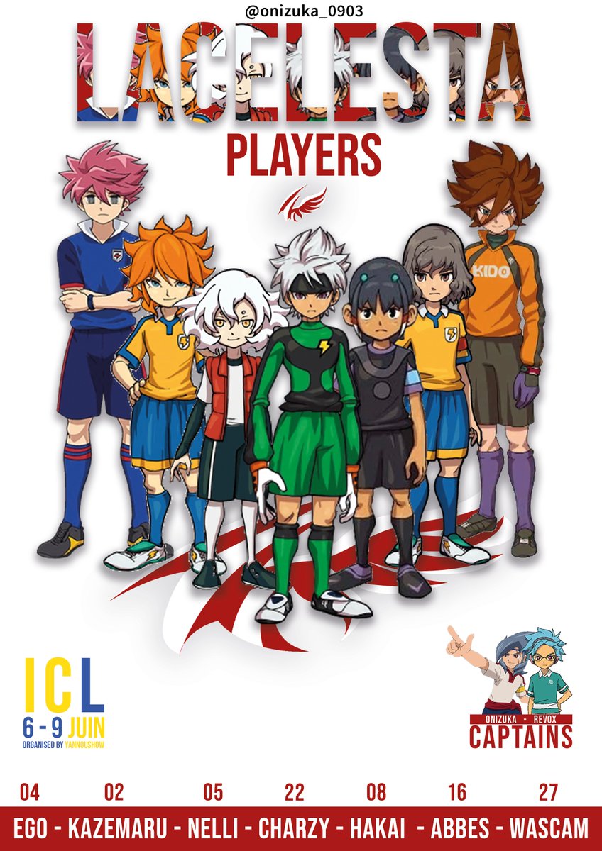 Affiche des joueurs LC participants à la ICL !!

(affiche fait par <a href="/Onizuka_0903/">Onizuka</a> )
#LaCelesta #LCWIN