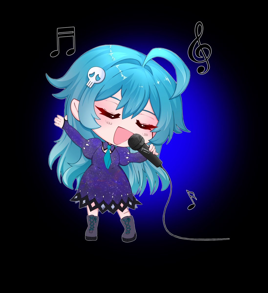 🎼✨random kuu-chan singing #art #chibi #oc 
#artmoot anyone? I want my feed full of art 🎨