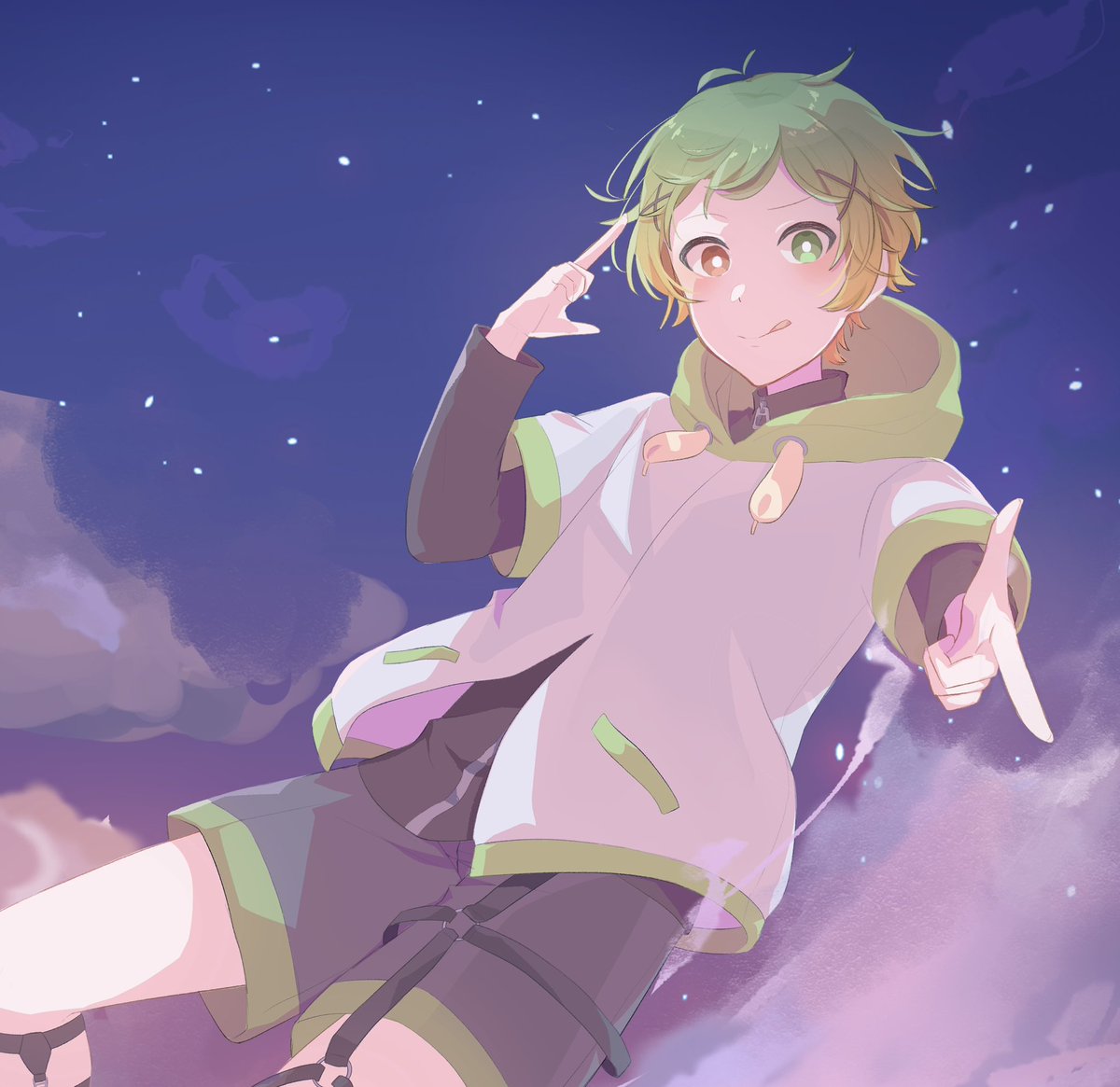 refaru_nunn's tweet photo. 緑羽描いた〜！！
(昔描いたのリメイク)
 #緑ポスト

 #歌い手さんMIX師さん動画師さん絵師さんＰさんと繋がりたい  #絵柄が好きって人にフォローされたい https://t.co/i9EfP57zUu