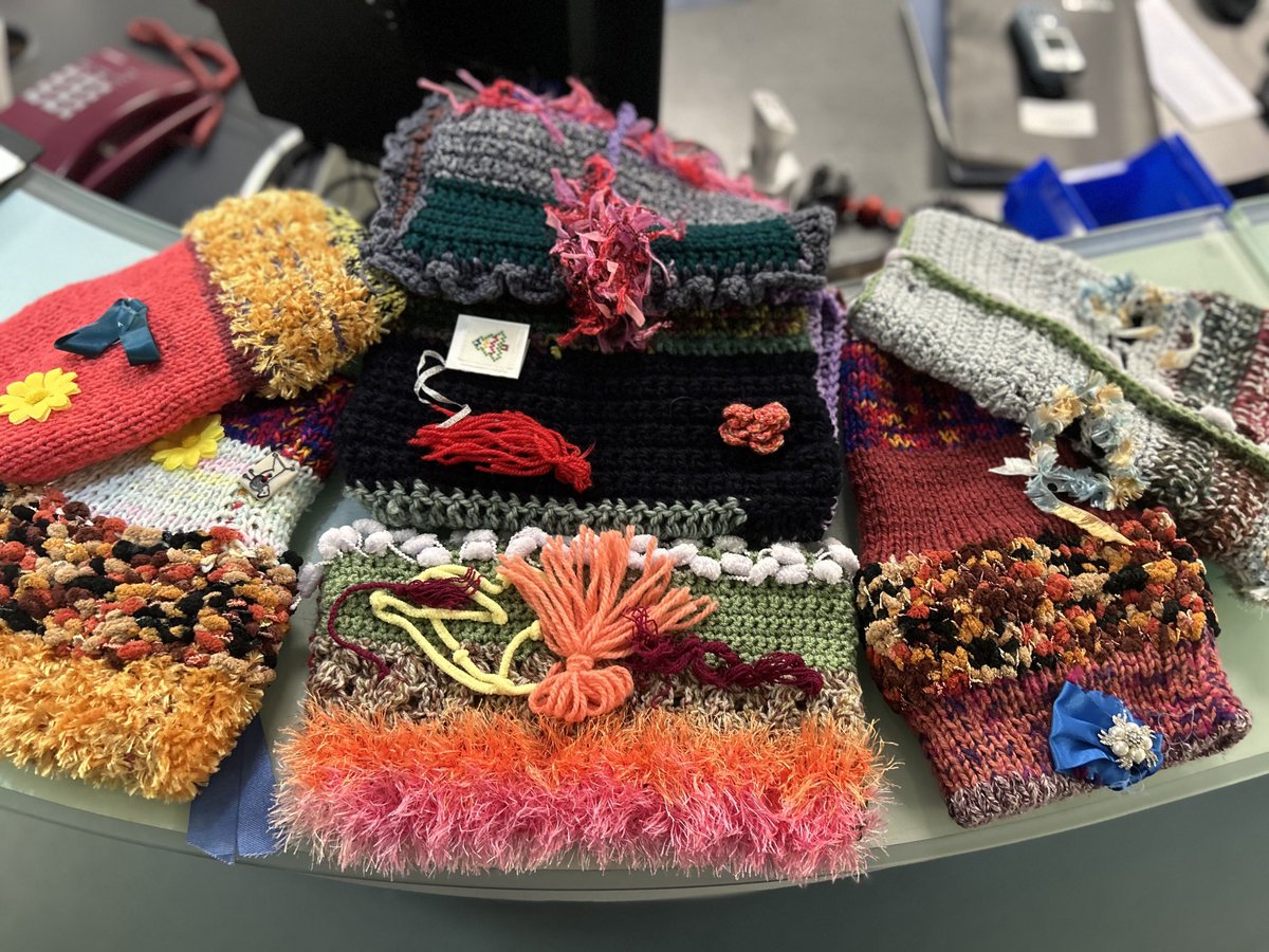 Another supply from the Knit &amp; Natter church group in Fraserburgh for patients in Ward104 ⁦<a href="/NHSGrampian/">NHS Grampian</a>⁩ #dementiaawareness
