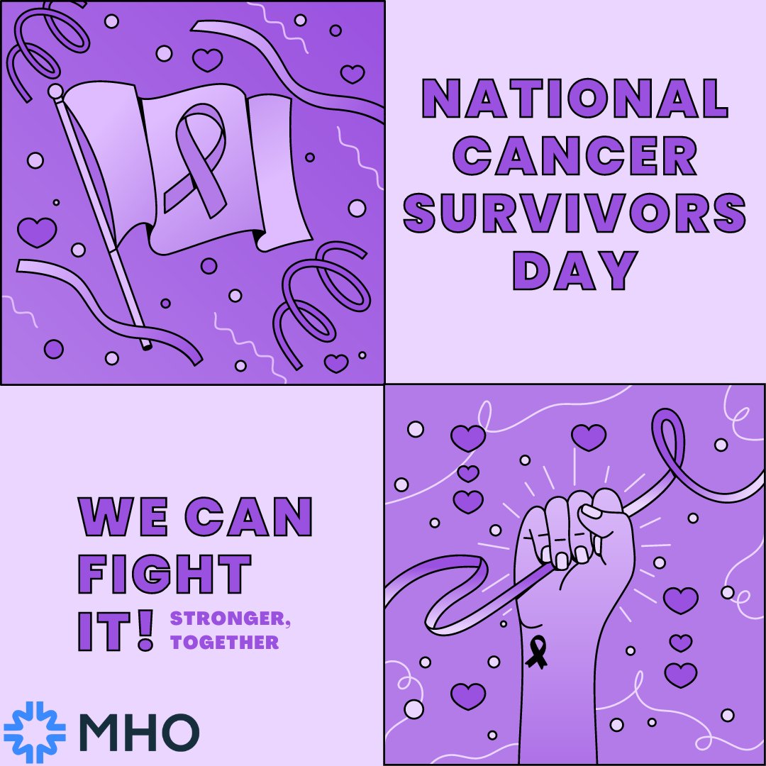 OneMHO's tweet photo. In honor of National Cancer Survivors Day, we’re recognizing our patients and those who supported them along the way today. Let's join together to celebrate life and the opportunity to spread hope and awareness for the fight against cancer. https://t.co/rb2jcb6u0n