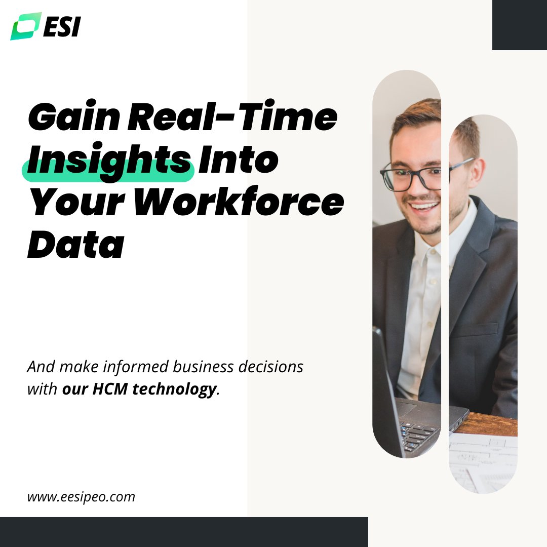 ESI_hcm's tweet image. Keep your business up-to-date with the latest #HCMTechnology solutions!
Make a wise investment in your #business!
Learn more about what #ESI can do for you: eesipeo.com
 #BusinessGrowth #PEO #HR #HCMSolutions
