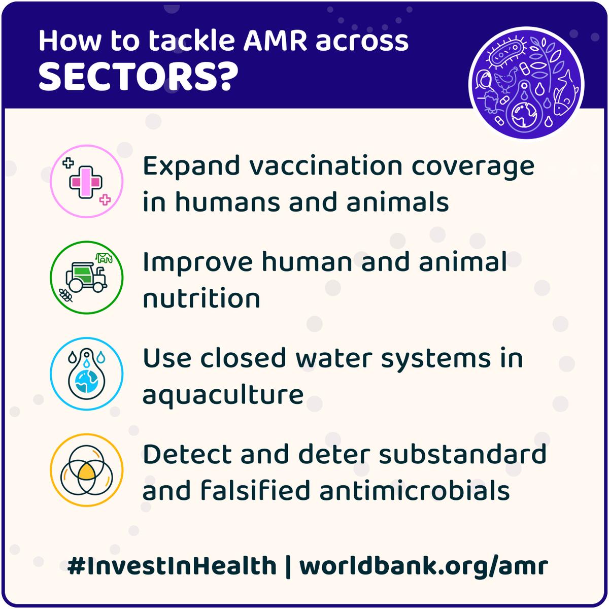 Did you know? Antimicrobial Resistance (AMR) can cost the global economy 3.8% of GDP each year. Discover how the <a href="/WorldBank/">World Bank</a> is supporting countries to fight AMR. wrld.bg/lfh850S4vfs #InvestInHealth #AMRaction