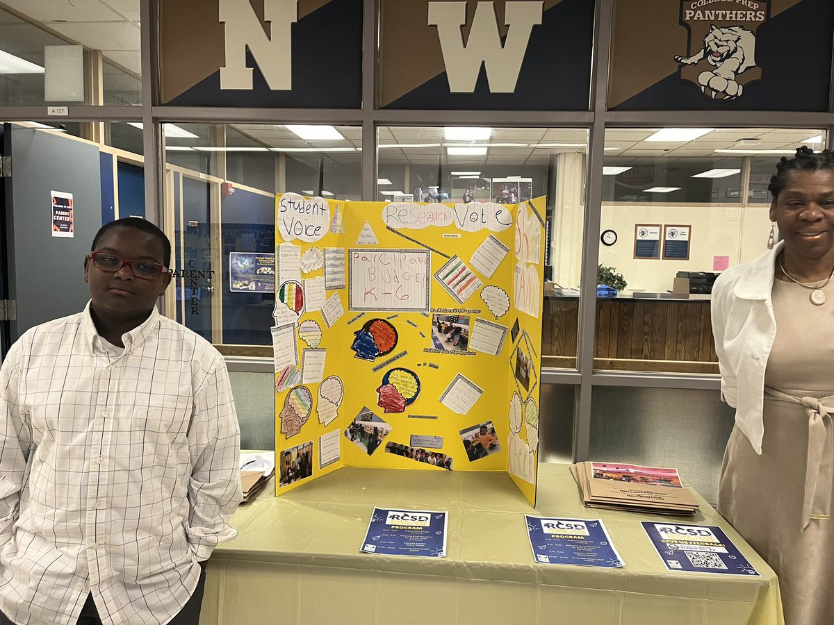 RCSDsch22's tweet photo. Kwentaree with Deputy Superintendent Turner representing School 22 at the Student Voice Symposium. 👏 https://t.co/VC1yUJ8ebn
