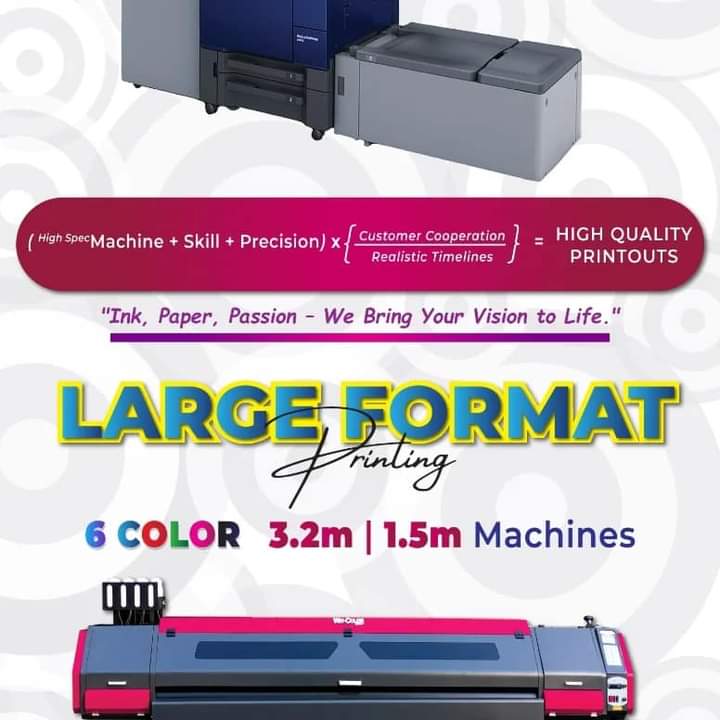 digital_panache's tweet photo. Just a snipet of some of the services we offer.
Large format printing,A3 Digital printing,Uv Sublimation printing,DTF No Cut printing,CNC Router cutting,UV flat bed printing,A2 UV Flat bed printing.(Just to mention )

 Now great branding is within your reach.

Call 0702529428 https://t.co/ekWJJGKujh