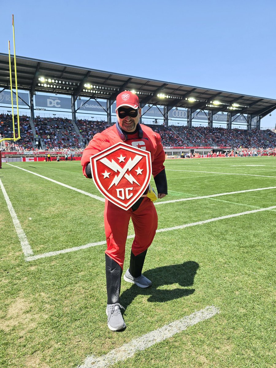 Instegone's tweet photo. It's the final @XFLDefenders game of the season. Let's show the @TheUFL who has the best fans in the league.  Get out to @AudiField today, and let's rock this place!  #shieldsup #defenddc #MrDefender #UFL #Beersnake https://t.co/qqHW0U0sWQ