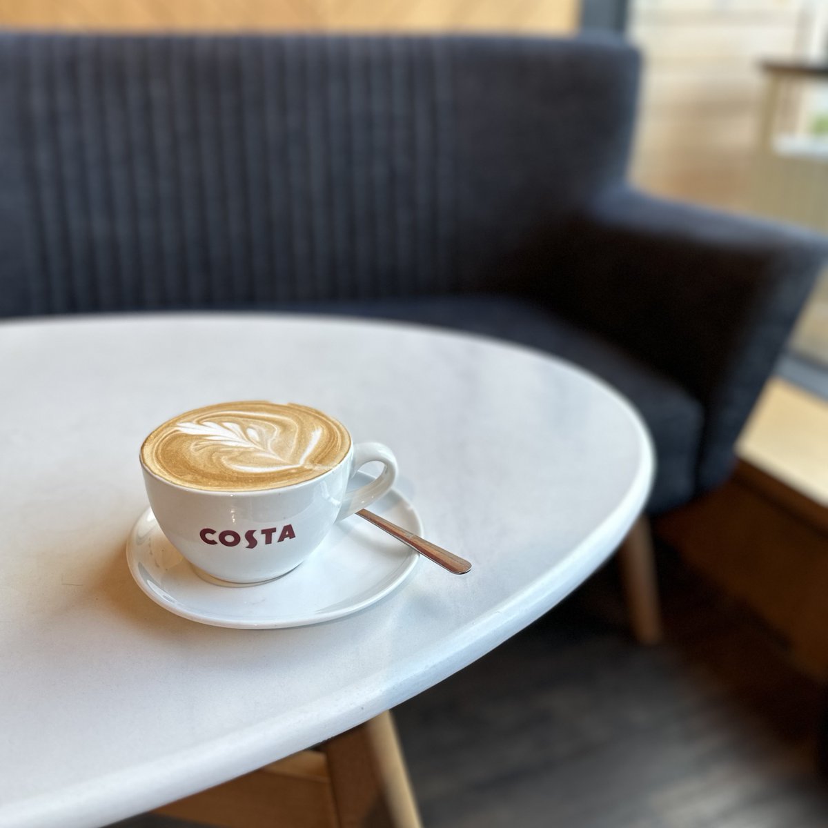 CostaCoffee's tweet photo. Happiness is sitting on your own on a comfy sofa with your favourite coffee in hand ☕ ❤️ https://t.co/dZX3hk5a3q