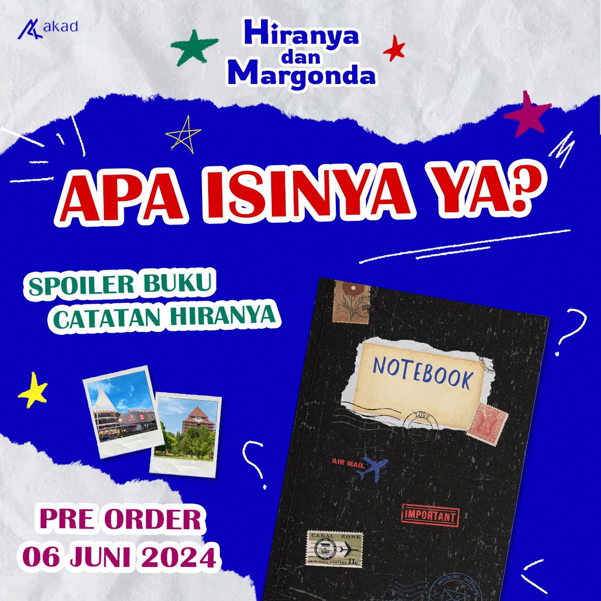 opqrstara's tweet photo. KUIS HIRANYA DAN MARGONDA PART 11! Syaratnya: @id_akad

1. RT, LIKE, SHARE POSTINGAN INI!
2. Favoritkan paket Hiranya &amp; Margonda di link https://t.co/Z584QP2yaA + komen done + hastag #Hiranya #Margonda
3. Misal, "Done #Hiranya #Margonda"
4. Dapat 1 novel HC Hiranya &amp; Margonda! https://t.co/MjORhBOFFf