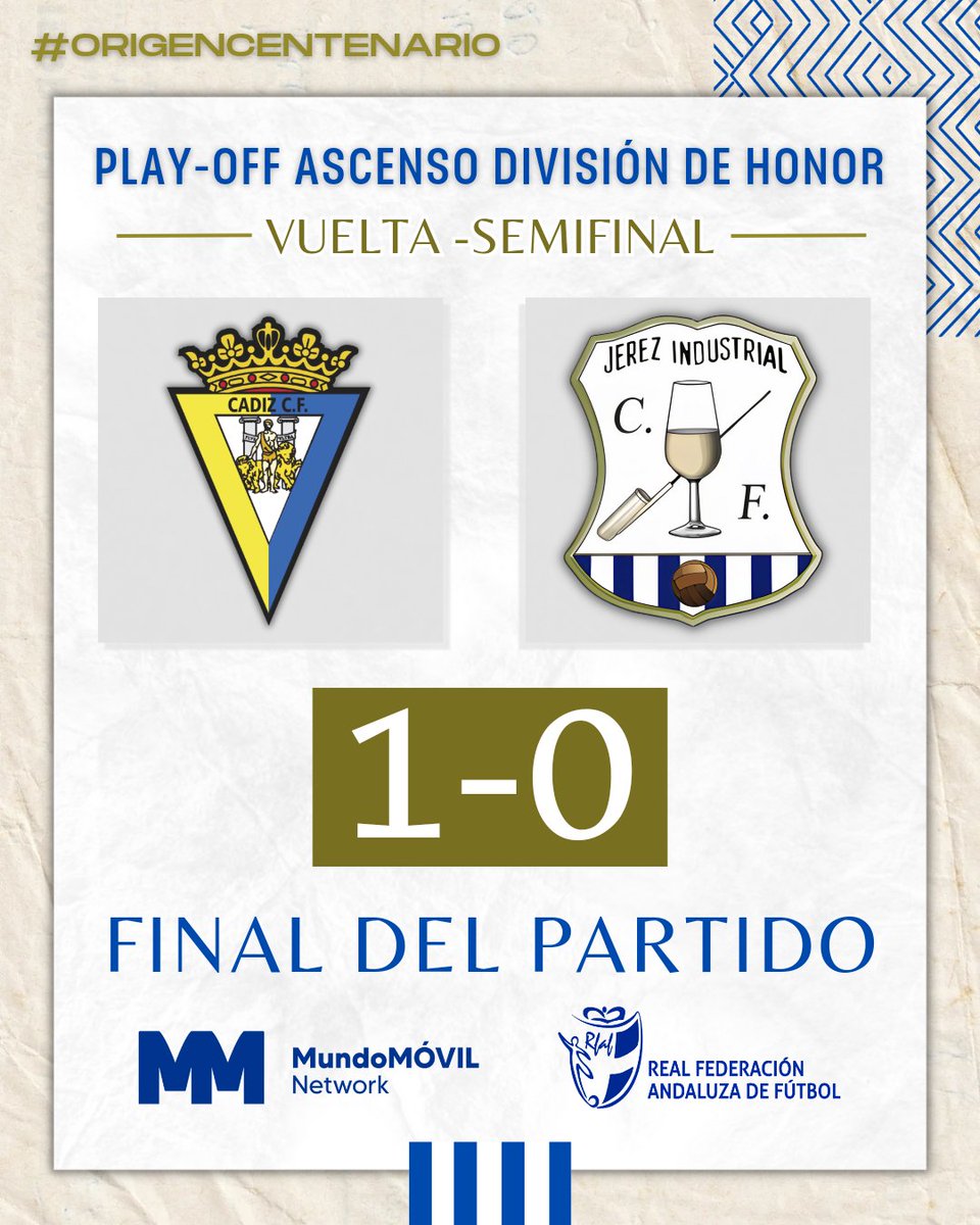 JerezInd_CF's tweet photo. ๐ต | ๐๐ฅ๐๐ฒ ๐๐๐
Final en El Rosal.
No pudo ser, pero no tengan la menor duda que volveremos a intentarlo.
#JICF #OrigenCentenario #Temp2324 https://t.co/eFEU9Ls7lp