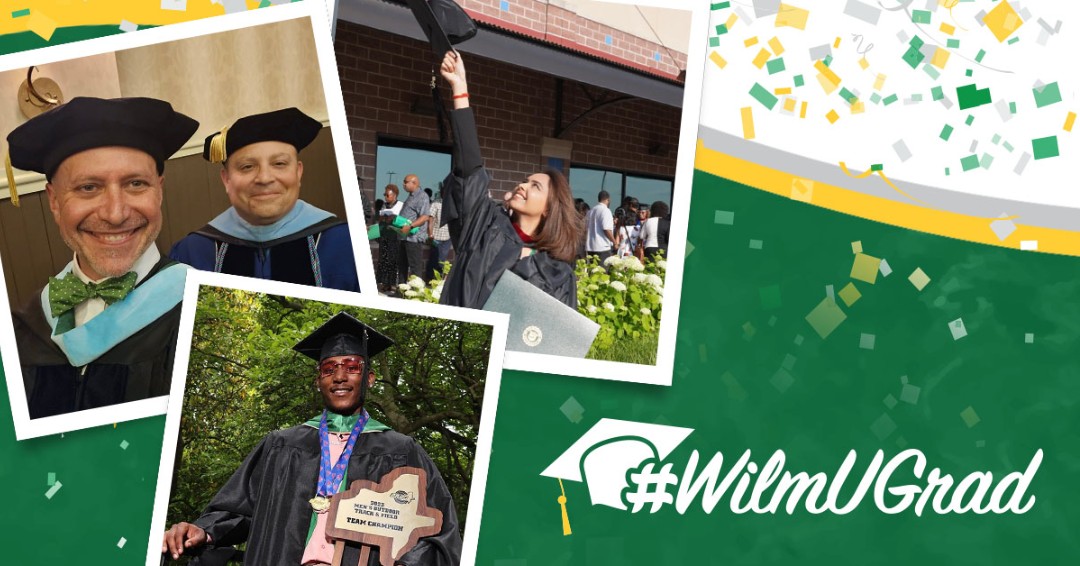 wilmu's tweet photo. The big day is here! We want to see your Commencement photos π Share with us and your fellow grads by using #WilmUGrad π https://t.co/t5Q9USbmgY