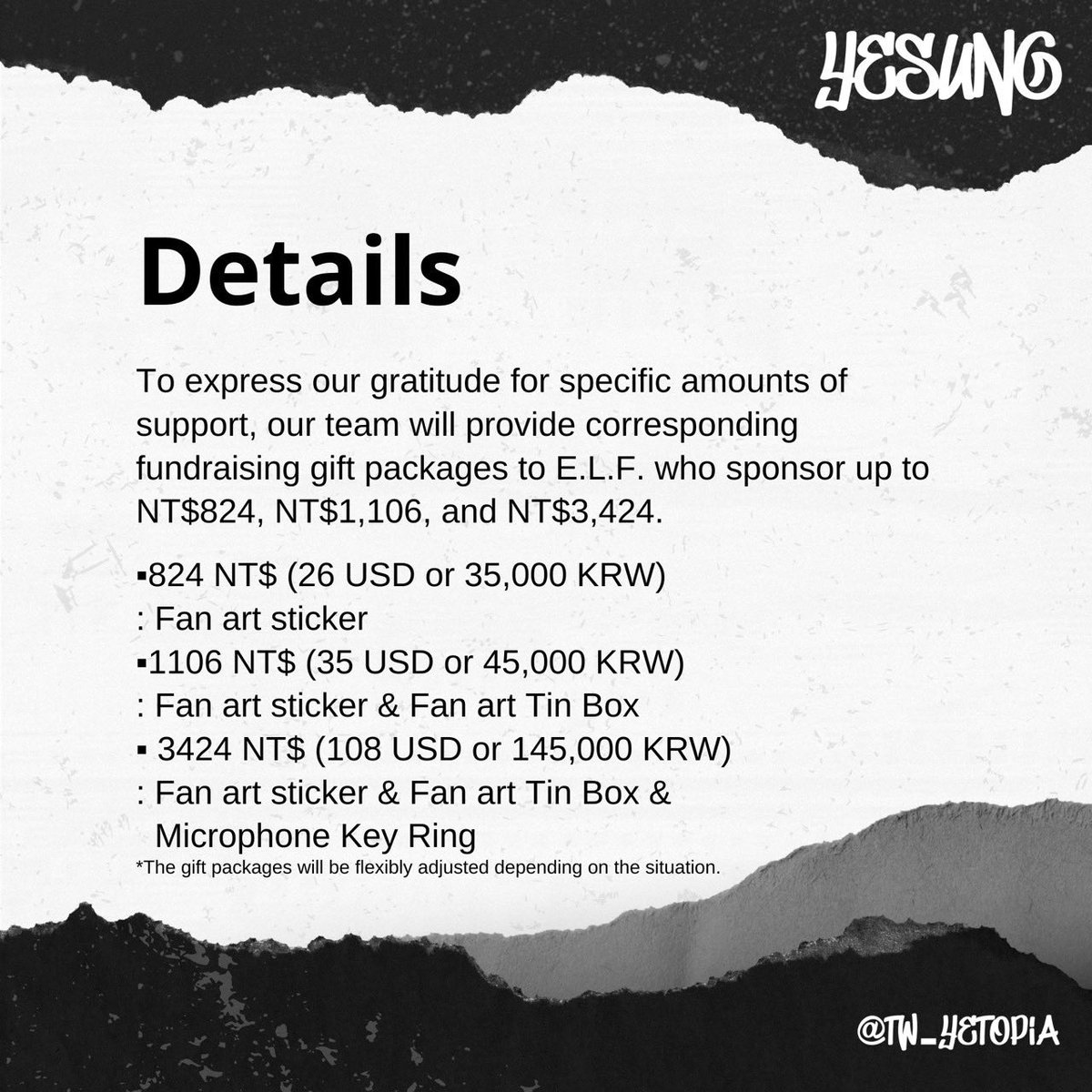 SUPER birthday project for YESUNG🎤
<a href="/shfly3424/">Yesung</a> 
-
🌼Schedule. ~24.6.30/ 7.31

🌼Details &amp; Donate Form: reurl.cc/dnONLz

🌼Contact: twyetopia@gmail.com