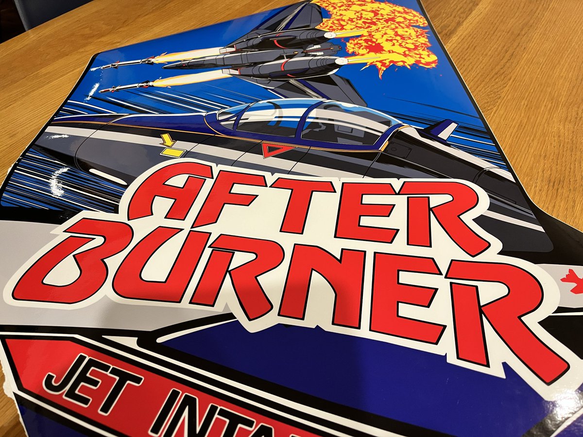 I’ve had this artwork from <a href="/arcadeartshop/">Arcade Art Shop</a> for at least two years. Dug it out today as ill use the art as a guide / template for the side panels. I will be building the full cabinet throughout June.
#sega #afterburner