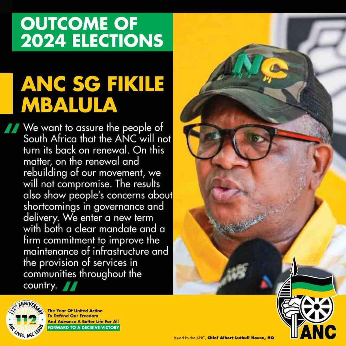 dr_zsaul1's tweet photo. Steering the ship through stormy seas, aw Mbaks, you made all of us very proud today. There will be a resurgence🖤💚💛
#IAmVotingANC
#LetsDoMoreTogether 
#VOTEANC2024 
#SiyanqobaRally 
#ANC 
#ANCManifesto https://t.co/Svc1BYaW64