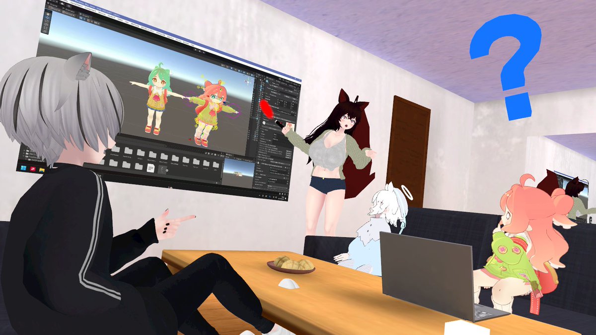 hitochan210's tweet photo. #VR写真大賞 のトロフィーが持てるようになったと聞きつけたので撮ってきたよ！
舞台裏の姿って感じになっていいね📸
改めて協力してくれたみんなありがとう✨

☆被写体
くうた(@kintoribi_mu )
クララ(@p5f8f )
イメリス(@pika08131 )
パンケーキ(@___lxl__ )
☆ワールド
https://t.co/LyMehdga8G https://t.co/IyczMygHJy