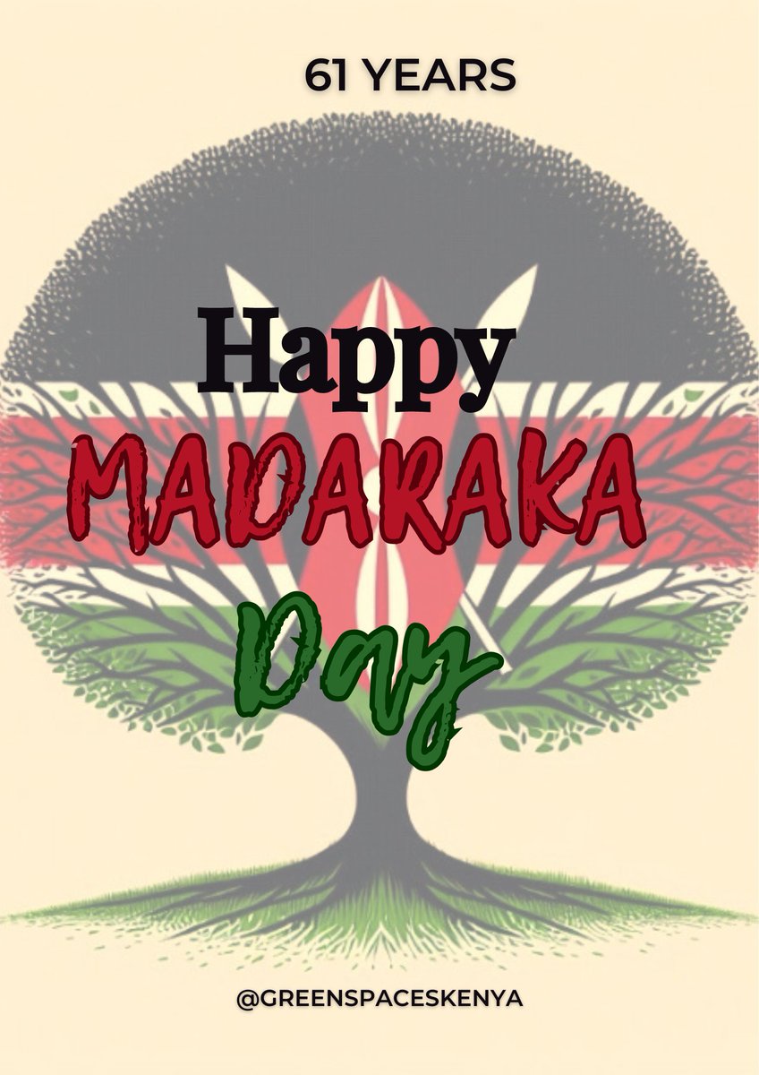 🌍🇰🇪#HappyMadarakaDay
Today, we celebrate Kenya's journey to #selfgovernance &amp; the power of #unity. Let's honor this day by committing to protect our beautiful #environment.Together, we can create a #sustainablefuture for #generations to come. #MadarakaDay2024 #SustainableKenya