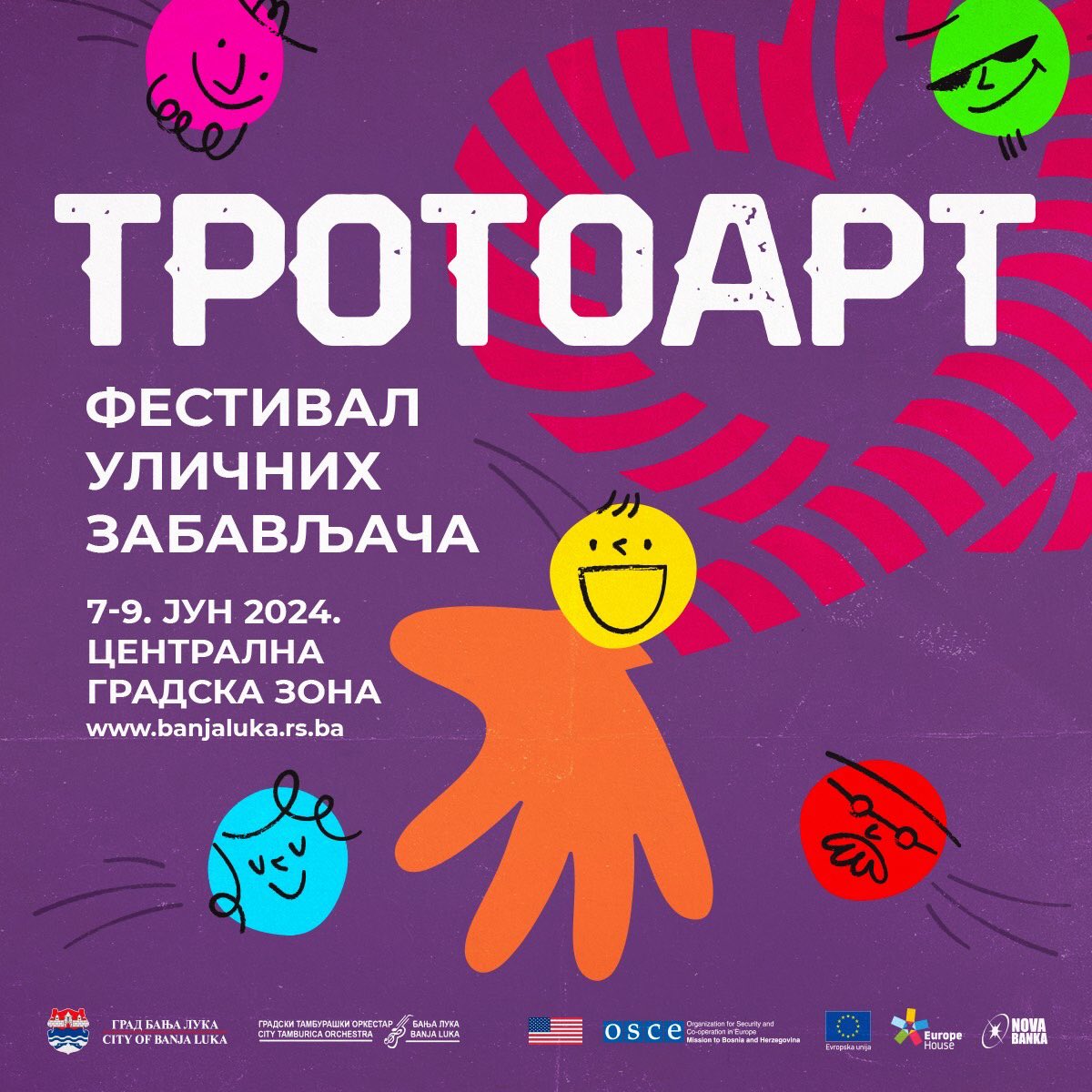 bgrebenar's tweet photo. 3️⃣5️⃣0️⃣ umjetnika na “Trotoartu”

“Trotoart” za 2024. godinu u brojevima:
- 36 grupa i individualnih izvodjaca, 
- 350 ucesnika u svim programima,
- 220 izvodjaca u domacem programu,
- 111 izvodjaca u djecijem programu,
- 17 izvodjaca u medjunarodnom programu.

Pocetak u petak!!! https://t.co/ZaWBNb2Fmq