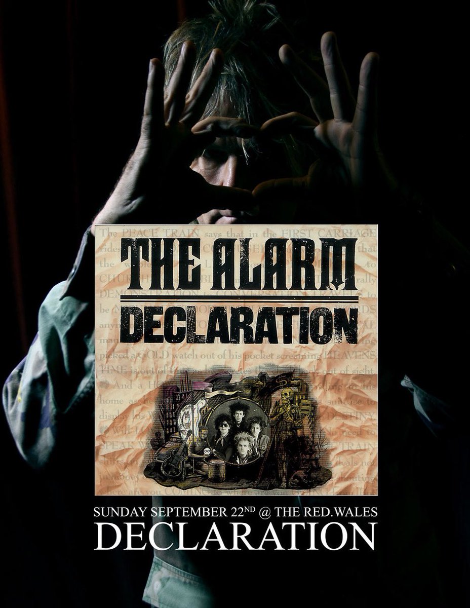 Tickets for Sun 22 DECLARATION with Mike Peters <a href="/thealarm/">thealarm.com</a> <a href="/theredwales/">theredwales</a> are on sale now exclusively @ store.thealarm.com 

For further information and season passes for The Alarm Literary Week w/ Mike Peters - Sep 22nd - 28th 2024 please visit thealarm.com