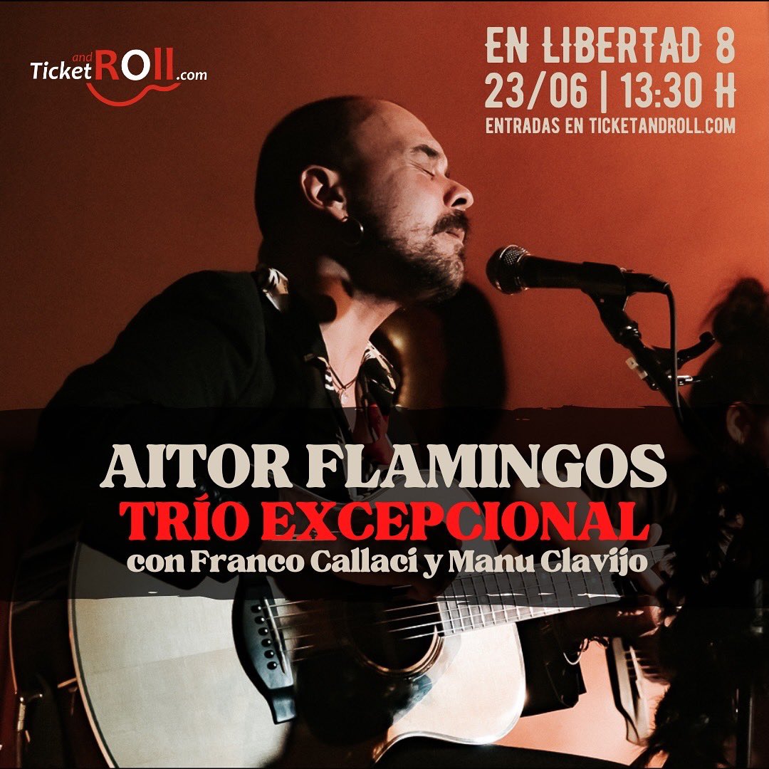 Ponemos 20 entradas a precio de risa 🦩

D23J a las 13:30h ☀️🍹

 ticketandroll.com/evento/aitor-f…