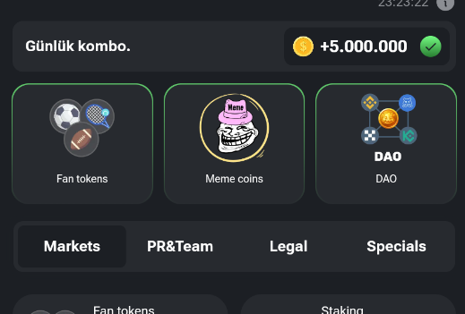 CESURBEY45's tweet photo. Today Hamster Kombat Combo  Enjoy your 5.000.000 Hamster coin  Rt&amp;Like&amp;Tag 3 friend  Share your invite on comments
https://t.co/tfo0lU71ak
Play with me, become cryptoexchange CEO and get a token airdrop!
💸  2k Coins as a first-time gift
🔥  25k Coins if you have Telegram https://t.co/PqCekLdB2n