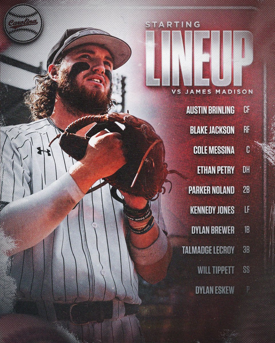 GamecockBSB's tweet image. 𝙎𝙐𝙉𝘿𝘼𝙔 𝙇𝙄𝙉𝙀𝙐𝙋

#Gamecocks | #ForeverToThee