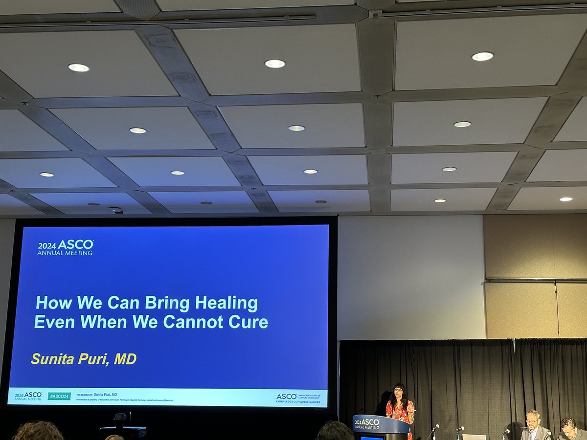 Mark Lewis, MD, FASCO (@marklewismd) on Twitter photo .<a href="/SunitaPuriMD/">Sunita_Puri</a> suggests that, if we are to heal ourselves as oncologists, we need to separate the endpoint of cure from the delivery of meaningful care
What if sitting at bedside with a dying patient mattered as much to our self-worth as an exceptional response? #asco24 .<a href="/SunitaPuriMD/">Sunita_Puri</a> suggests that, if we are to heal ourselves as oncologists, we need to separate the endpoint of cure from the delivery of meaningful care
What if sitting at bedside with a dying patient mattered as much to our self-worth as an exceptional response? #asco24