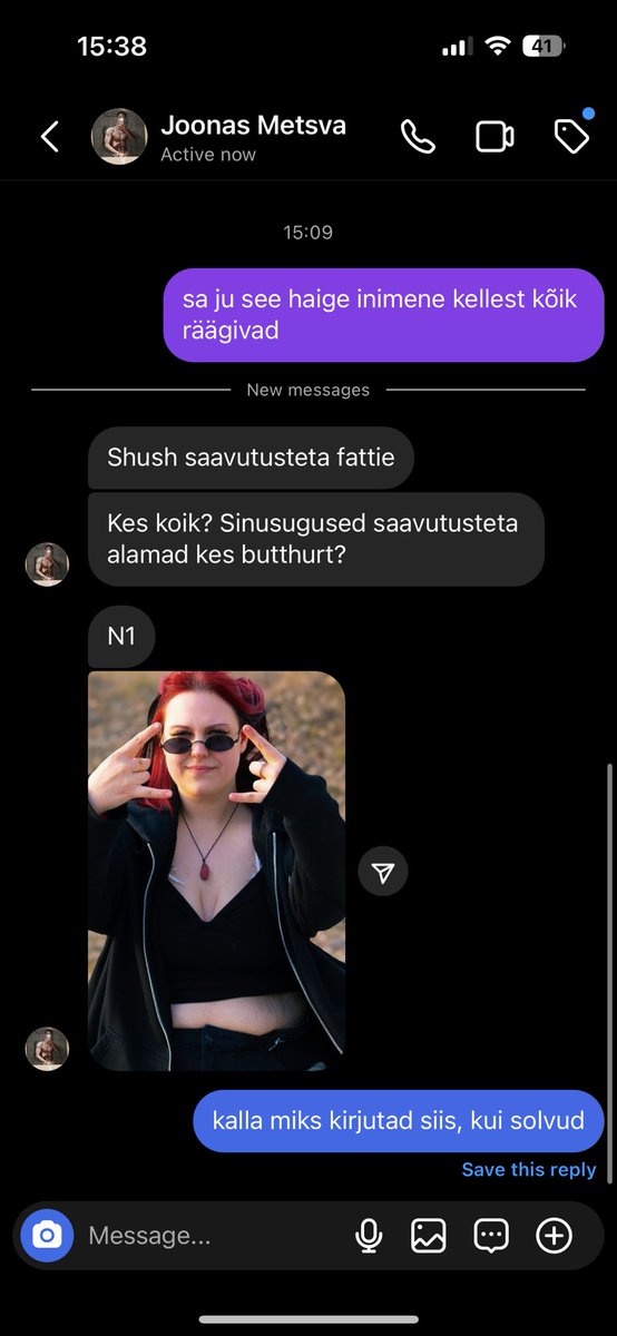 getuuuuuu's tweet photo. jälle avas suu

also kustutas ära selle sõnumi, et ise vestlust alustas 😭 https://t.co/ARpu3rdJUr