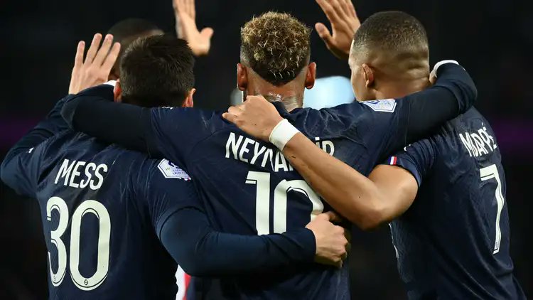 #Neymar
Why PSG are happy to see Lionel Messi, Neymar &amp; Kylian Mbappe era end – with club president explaining how Ligue 1 champions will be ‘great’ without superstar trio
Lionel Messi
Kylian Mbappe
Neymar
Paris Saint-Germain
Ligue 1
Inter Miami CF
Al Hilal
