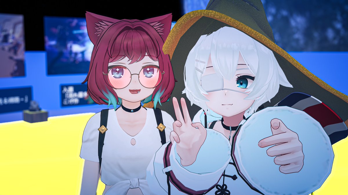 ecochin's tweet photo. VR写真大賞2024 ⁄ Virtual Reality Photo Award　by SUKANEKI
ワールドを制作されたとしあきさんと！
お疲れ様でした～！✨

#VRChat https://t.co/5zOulmJT73