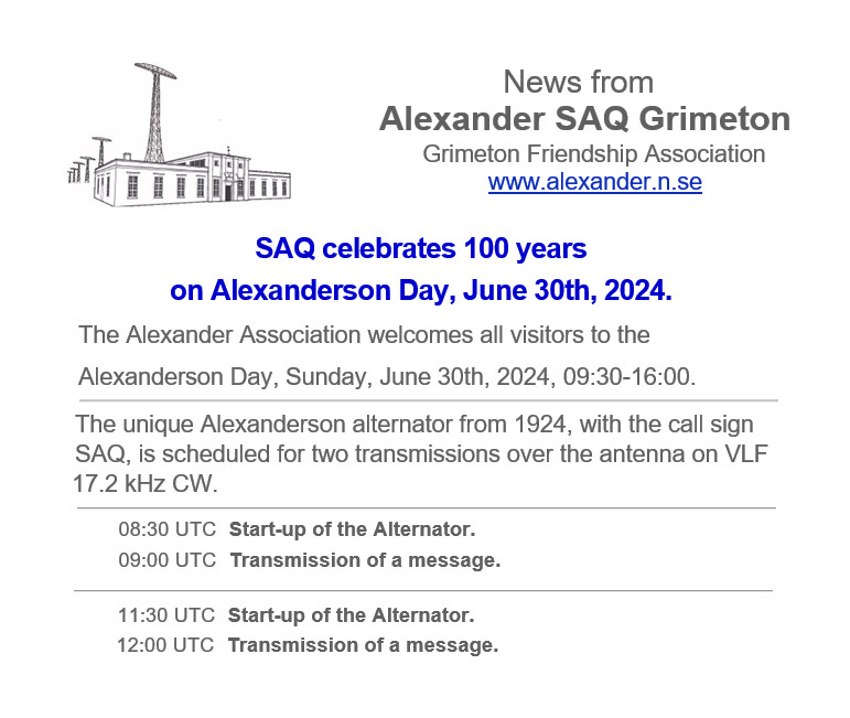 BlackApple62's tweet photo. VLF DXing?
Save the date and enjoy 17.2 kHz SAQ celebrating 100 Years!
Complete program: https://t.co/6Fd1EwRFPg
Site info: https://t.co/yELQENKmGi https://t.co/3MEN7Bmyqa