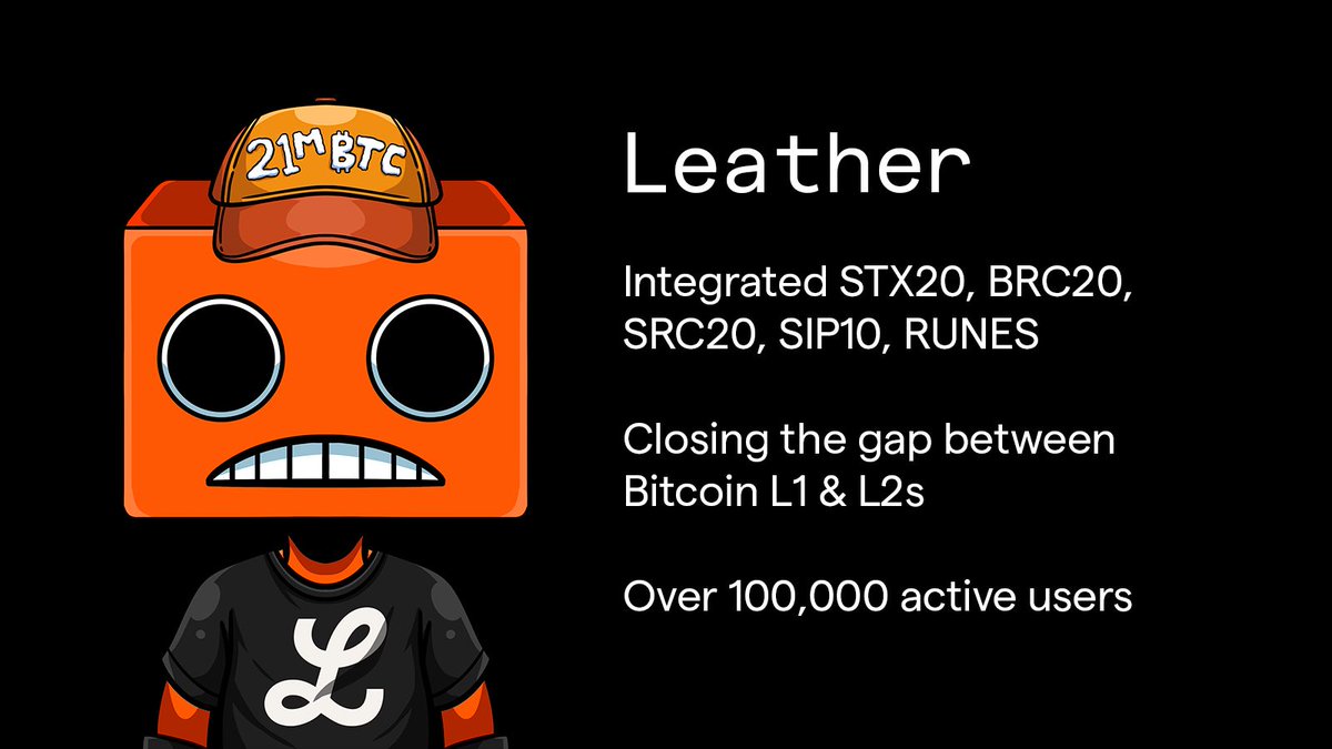 Stacks Builder Highlight 🧡 Bitcoin L1 & L2 wallet @LeatherBTC has done a  tremendous job for bridging the gap between Bitcoin and Bitcoin layers.  @markymark is speaking about the future of Leather