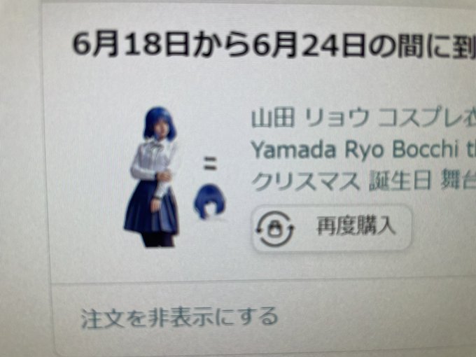 久しぶりに版権コス買った https://t.co/jvbLn4N8Ar