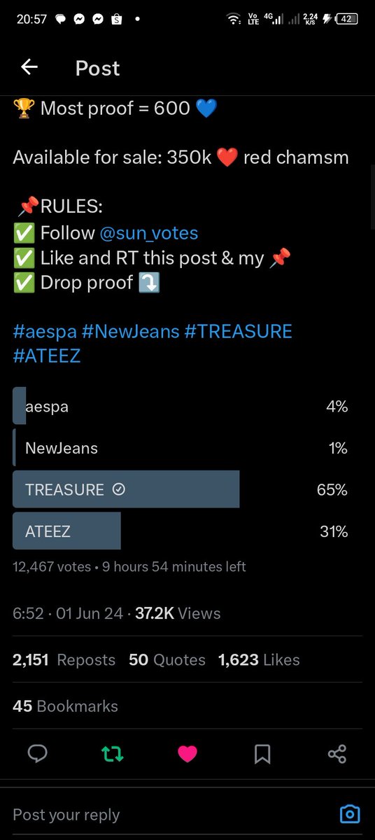 chuchumea's tweet photo. @sun_votes done for #TREASURE https://t.co/klIAoVH7xn