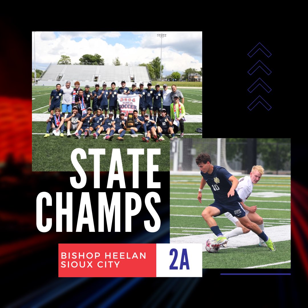 IHSAA's tweet photo. Thank you to all that were involved in making this years state soccer tournament a memorable event and a big congratulations to your 2024 IHSAA Soccer State Champs ⚽️#iahssoc 

1️⃣🅰️: North Fayette Valley 🏆
2️⃣🅰️: Bishop Heelan, Sioux City 🏆
3️⃣🅰️: Dallas Center-Grimes 🏆
4️⃣🅰️: Johnston 🏆