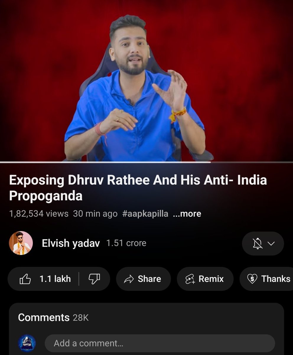 Senseless Video!! This Video is proof Evidence how obsessed #ElvishYadav is From #DhruveRathee Padha Likha Insan Khud ko Prove nahi krta h Log Khud bolte h He is Educated. Ye proof Dekhate Ghumra hai 🤣 <a href="/dhruv_rathee/">Dhruv Rathee</a> <a href="/ElvishYadav/">Elvish Yadav</a> #Election2024 #education