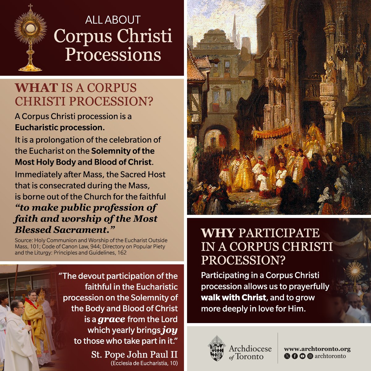 "On this Feast of #CorpusChristi, we need to remember that Jesus, the Bread of Life, is our strength and support on life's journey." -Pope Francis