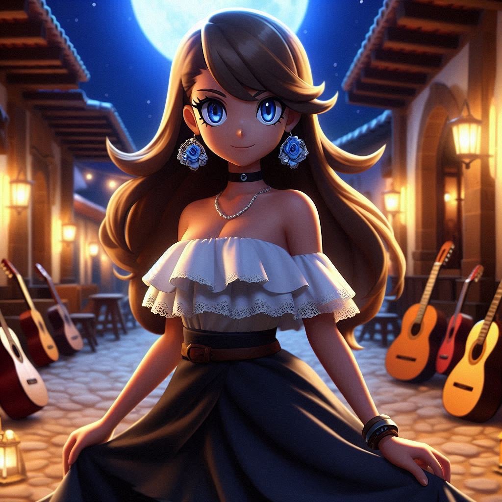 PiratePon's tweet photo. Trainer Blue is a outstanding flamenco dancer. #pokespe #trainerblue #bingimagecreator https://t.co/UC57GQ9KUt