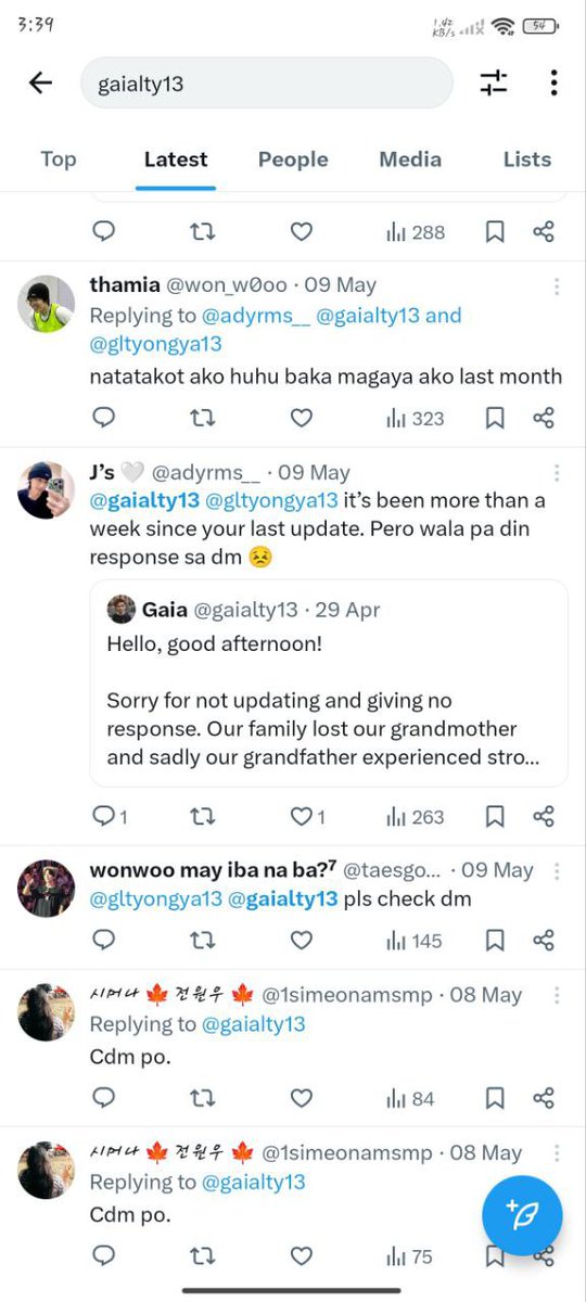 claimingMEIney's tweet photo. Last May 12, may nag-reach out na sa'min asking about gaia's whereabouts/updates regarding their pending orders since ang last update sa twitter niya ay April 29 pa so we decided to create a tg group to gather &amp; update everyone kasi she updated us sa gc nung May 8. https://t.co/VcejjrAu1T