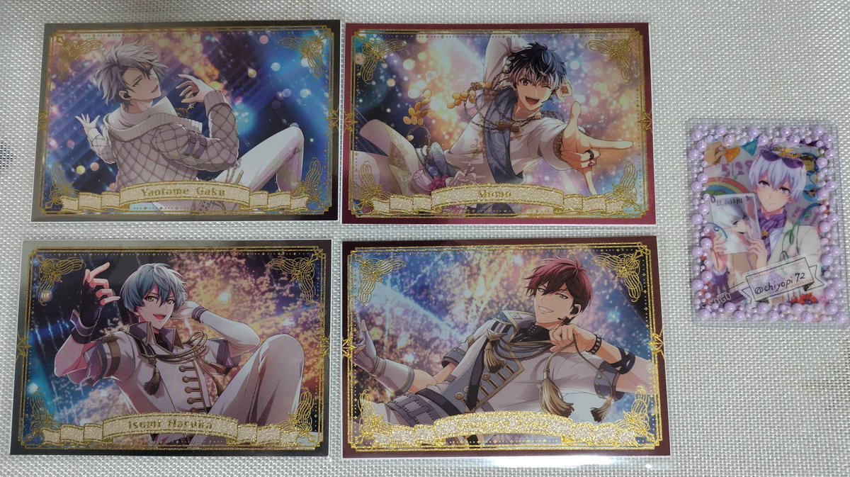 chiyopi72's tweet photo. アイナナ ムビナナ ポストカード 交換

【譲】大和、☆環、陸、☆楽、龍之介、☆百、☆悠、☆トウマ

【求】★一織×２、三月、ナギ、★天、★千、巳波

※一部コンプ目的です。
☆は★との交換
★含む交換優先

すべて決めたい為、お返事にお時間いただきます。

続きます→ https://t.co/7hsfD3v8Ry